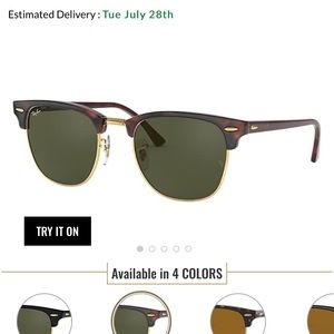 Ray ban club master sunglasses